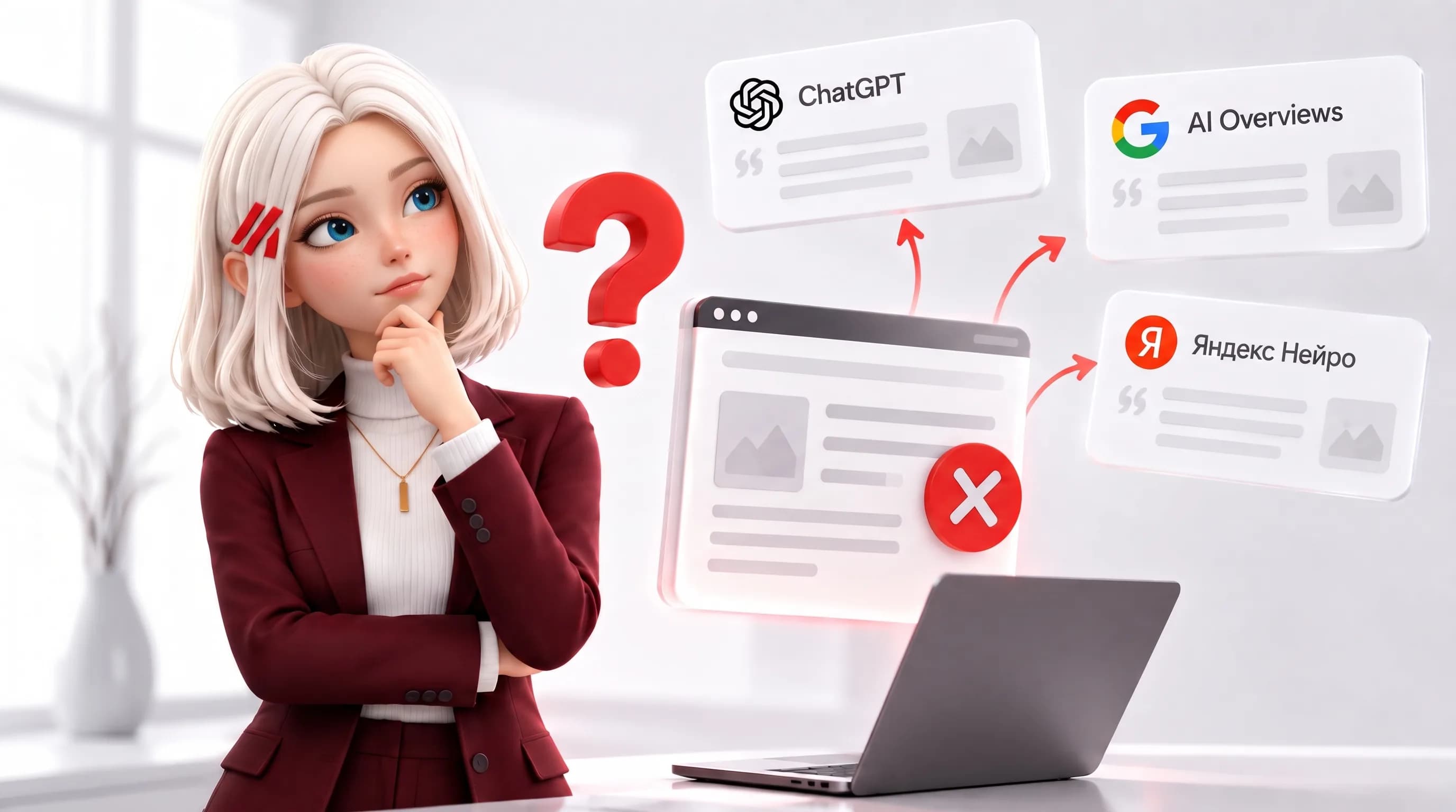Article cover "Why pages don't appear in AI answers: 10 reasons preventing a website from receiving citations"